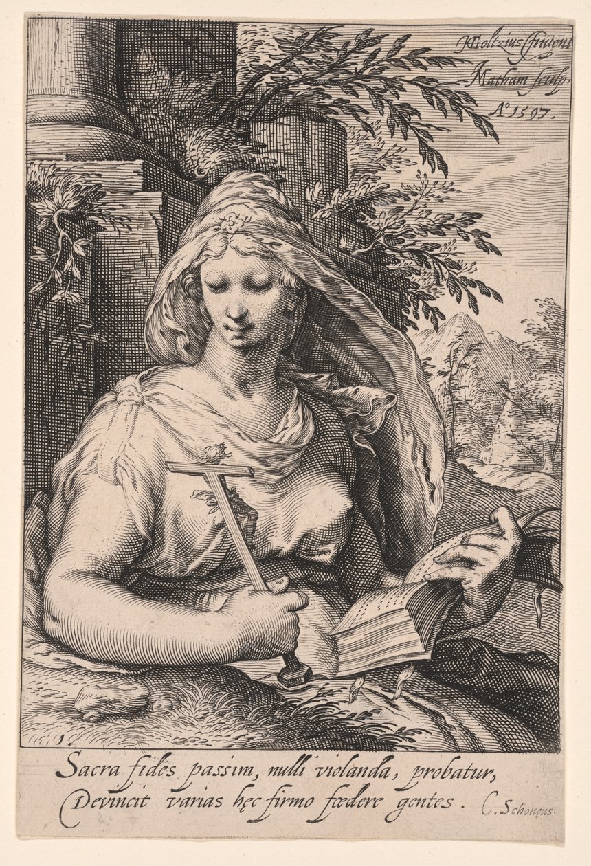 La foi, tirée des Sept vertus - Jacob Matham