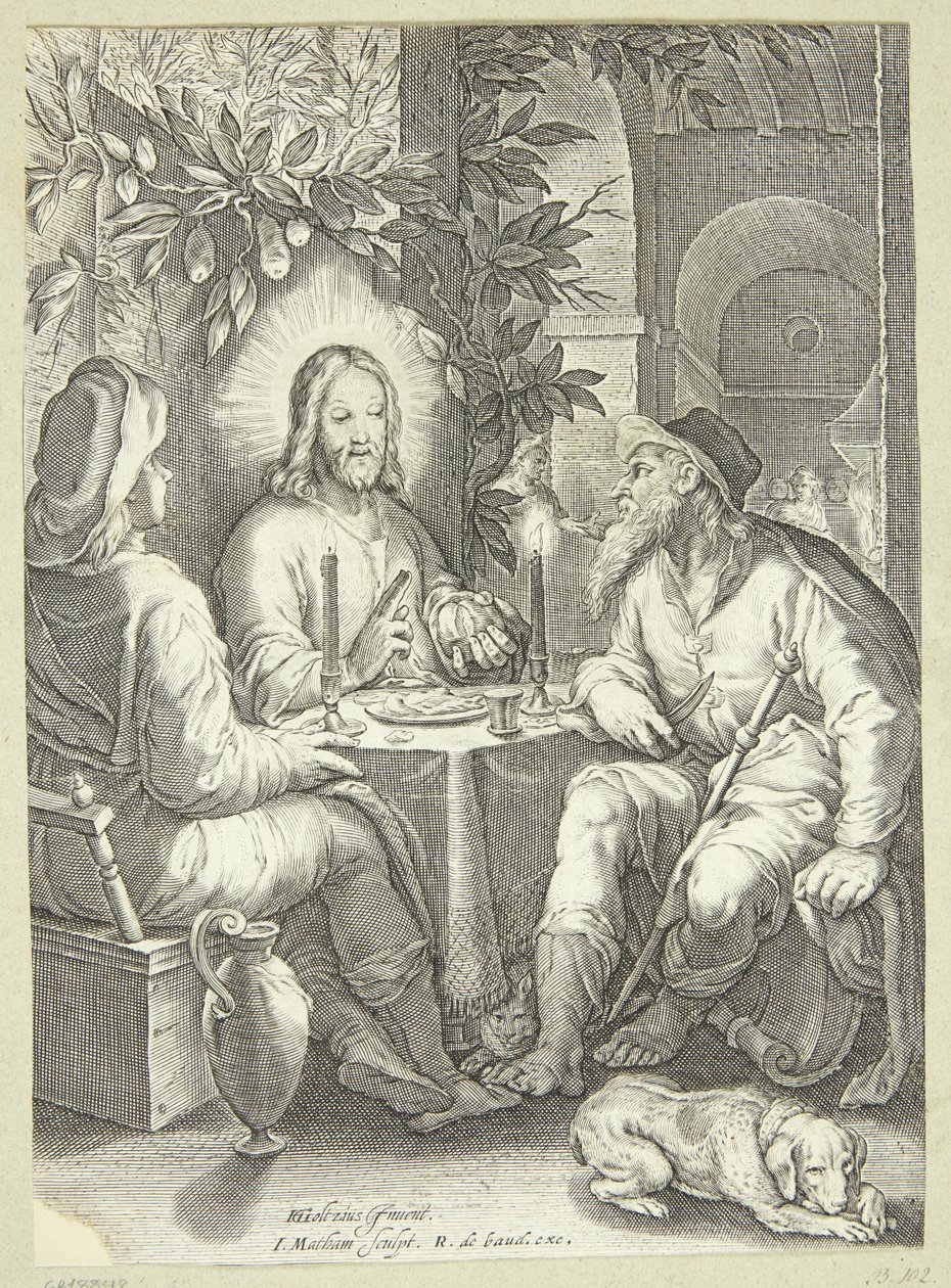 Jésus à Emmaüs - Jacob Matham