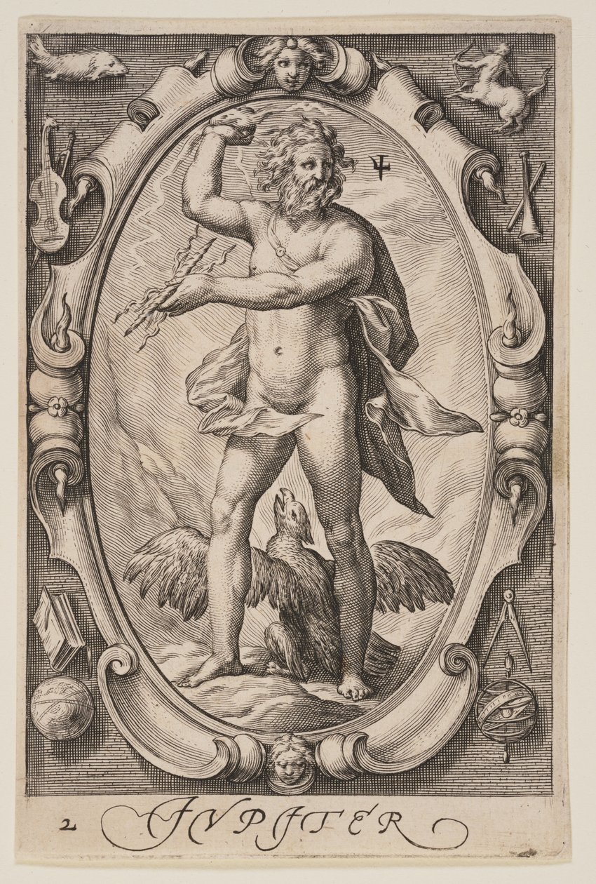 Jupiter, extrait des Sept Planètes - Jacob Matham