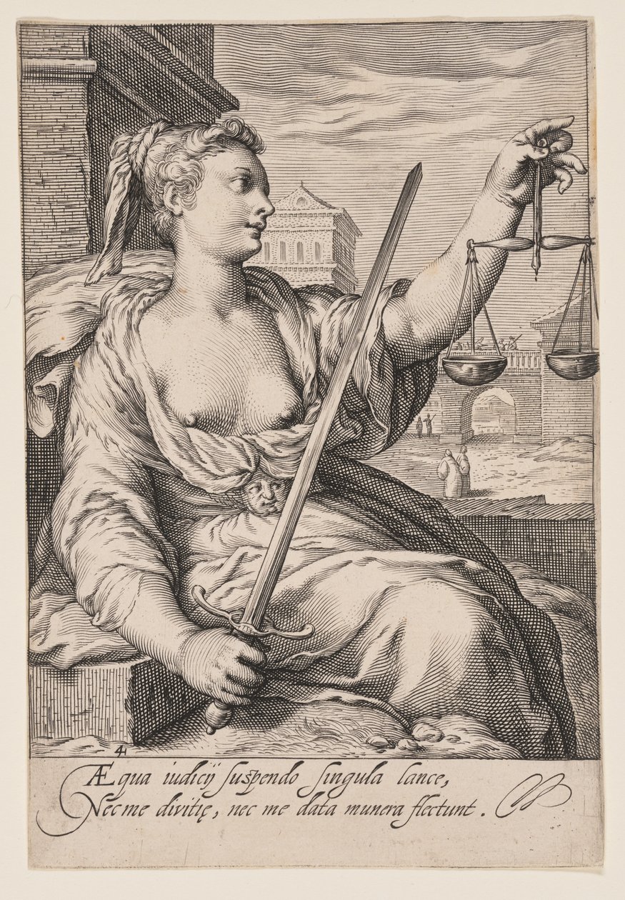 La justice, tirée des Sept vertus - Jacob Matham
