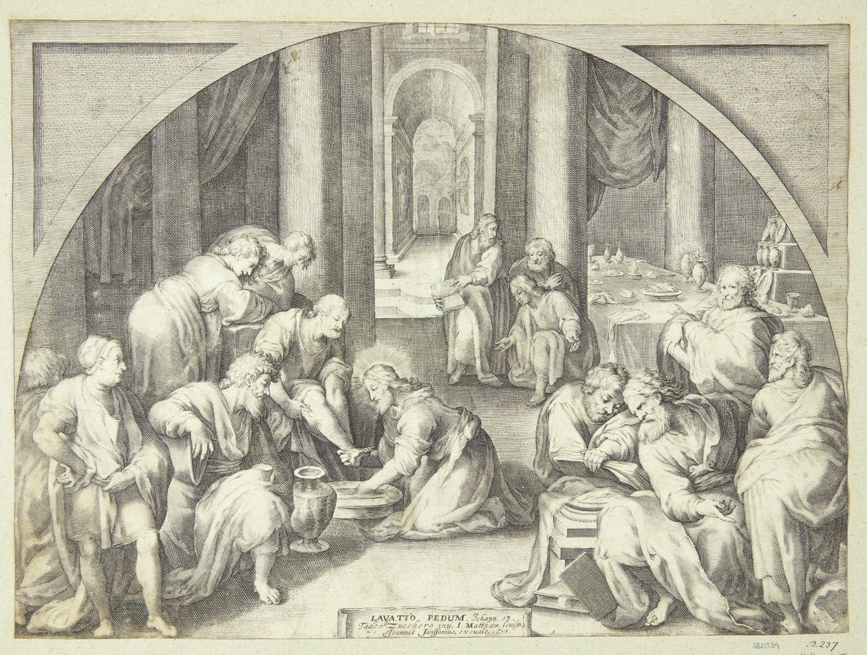 Le Christ lave les pieds des apôtres - Jacob Matham