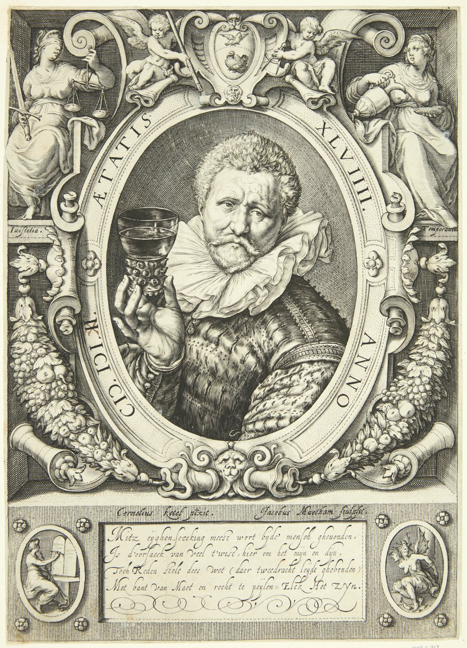 Portrait de Vincent Jacobsz. Coster - Jacob Matham