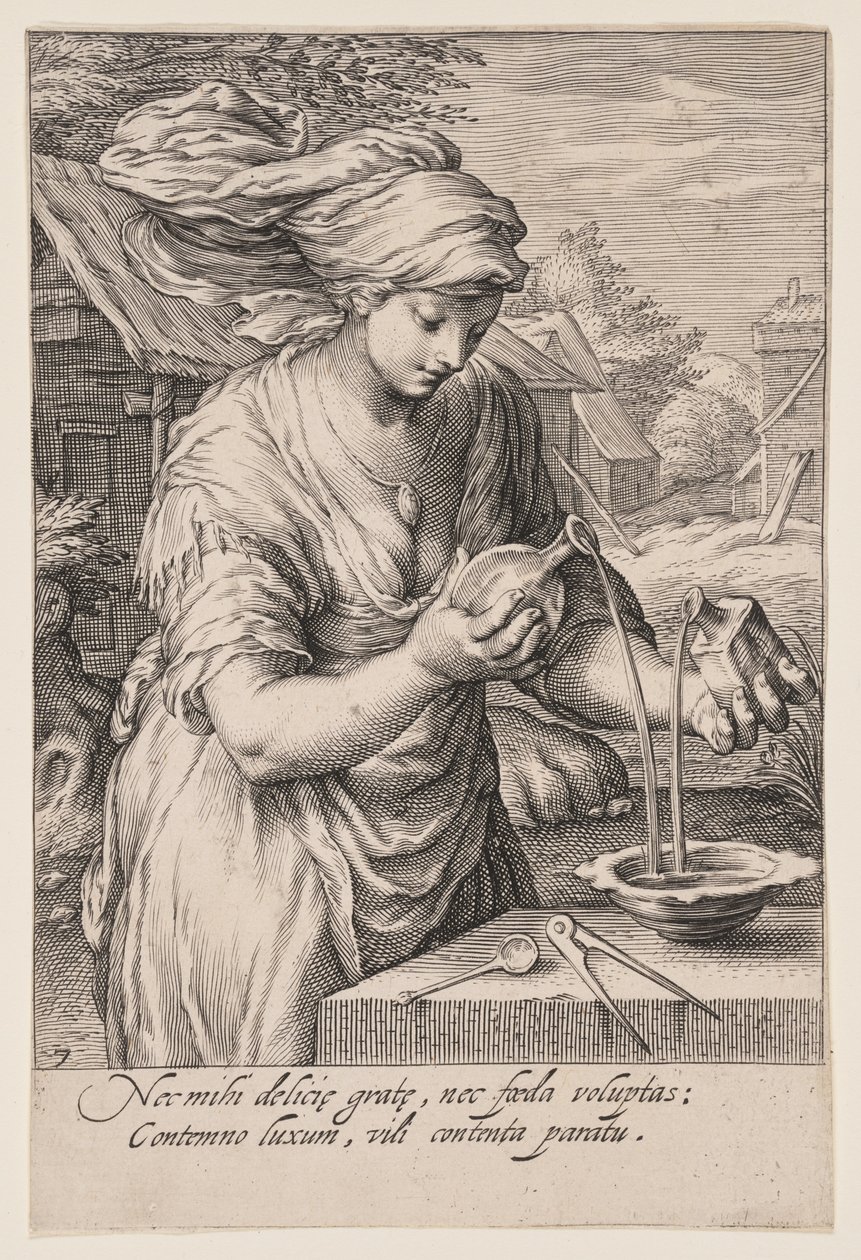 La tempérance, tirée des Sept vertus - Jacob Matham