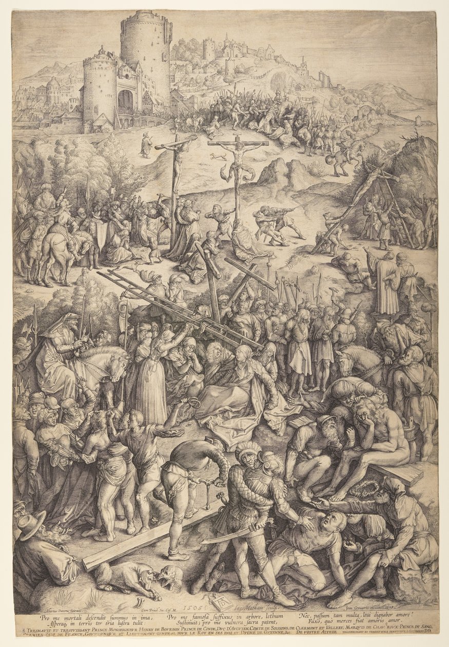 La moquerie, la flagellation et la crucifixion du Christ - Jacob Matham