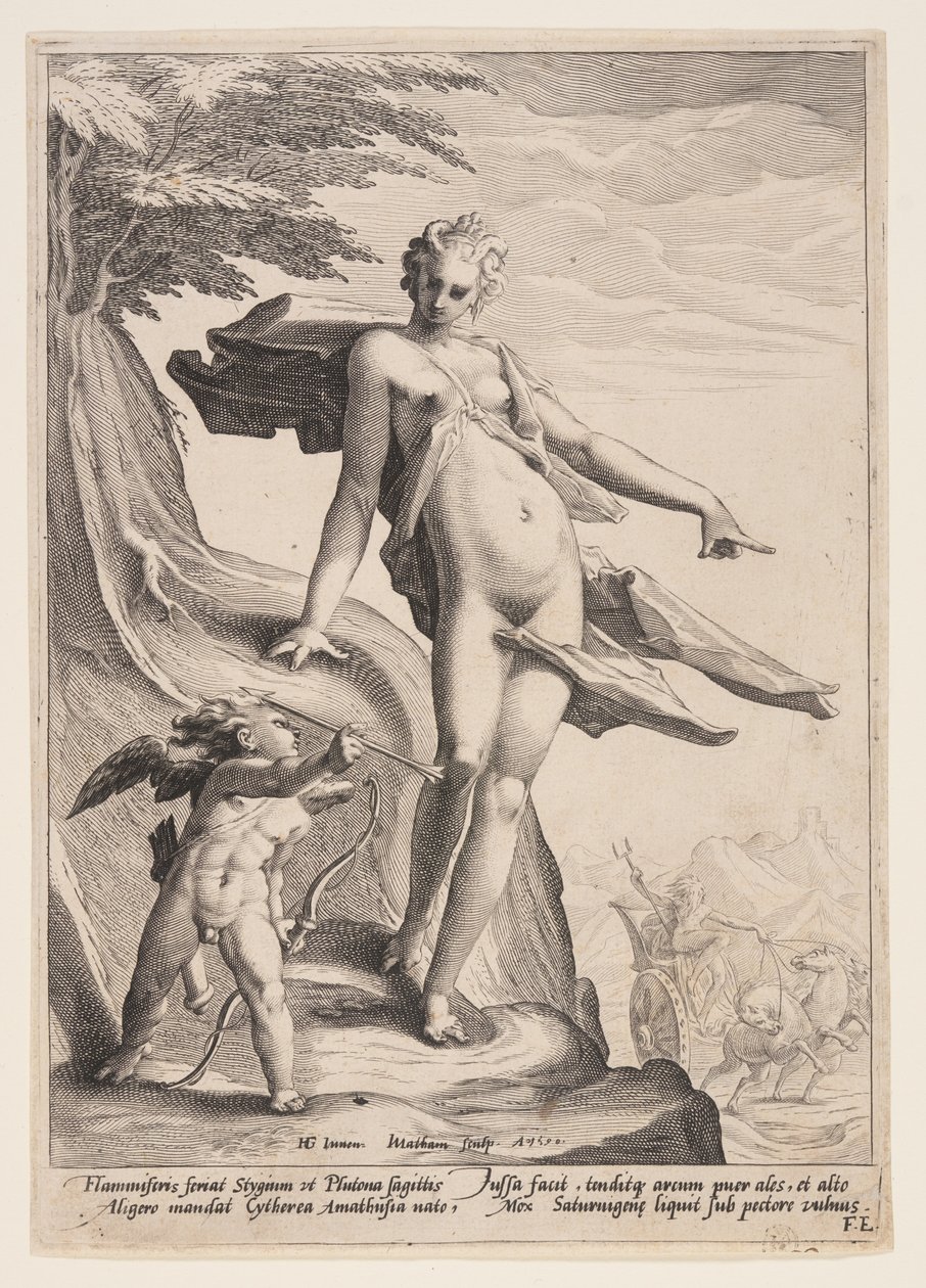 Vénus, Cupidon et Pluton - Jacob Matham