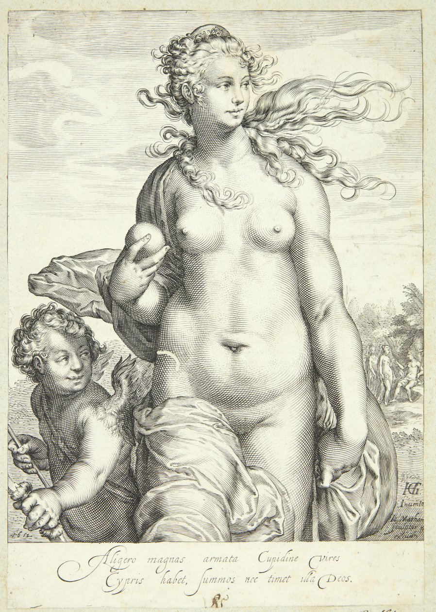 Vénus reçoit le prix de la beauté - Jacob Matham