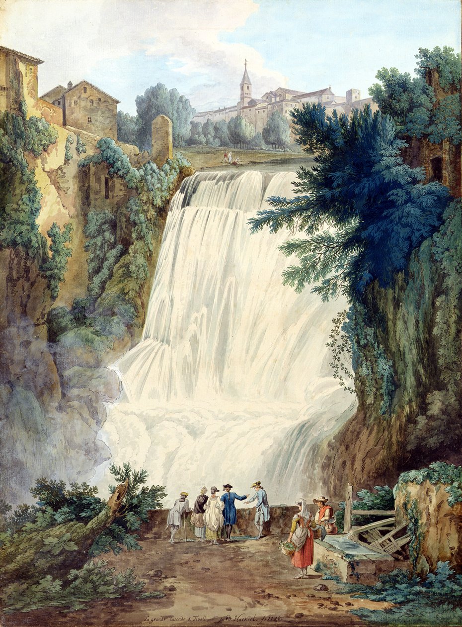 Les chutes de Tivoli - Jacob Philippe Hackert