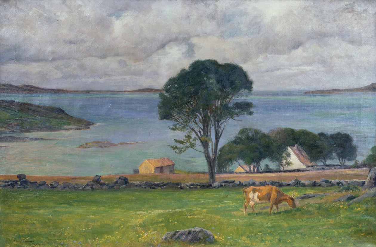 Vaches dans le paysage - Jacob Sømme