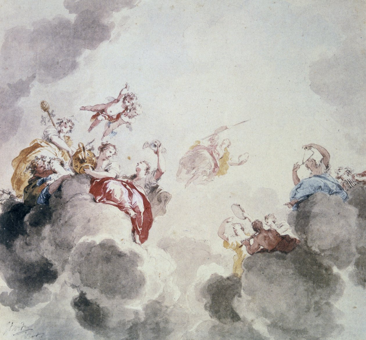 Scène céleste, 18ème siècle - Jacob de Wit