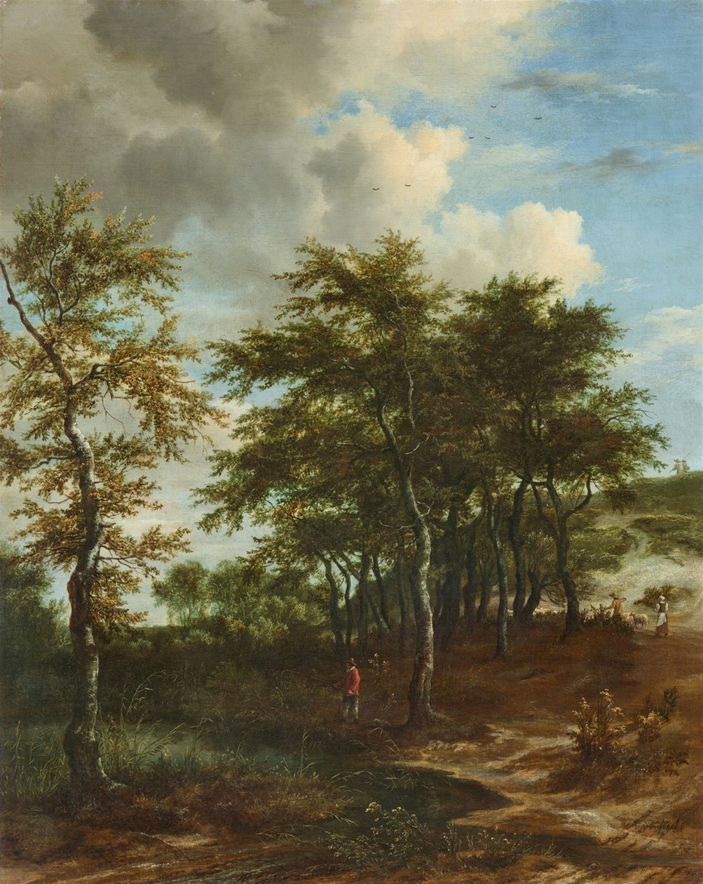 Paysage avec de grands arbres - Jacob van Ruisdael