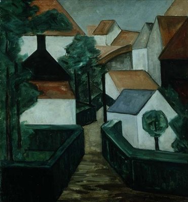 Composition 5, paysage avec une route - Jacoba van Heemskerck