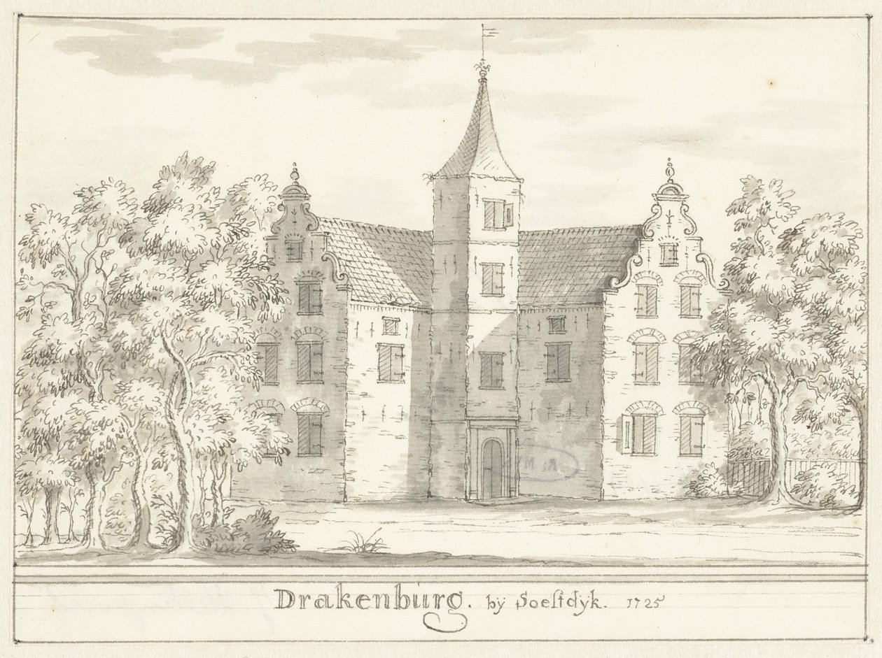 Le château Drakenburg près de Soestdijk - Jacobus Stellingwerff