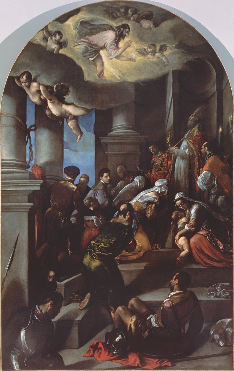 Saint Éleuthère bénit les dévots - Jacopo Bassano