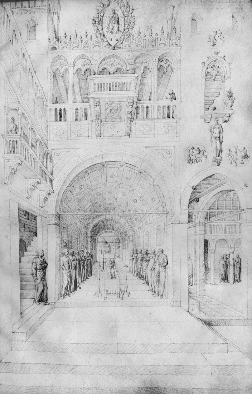 La Mort de la Vierge dans la riche architecture d