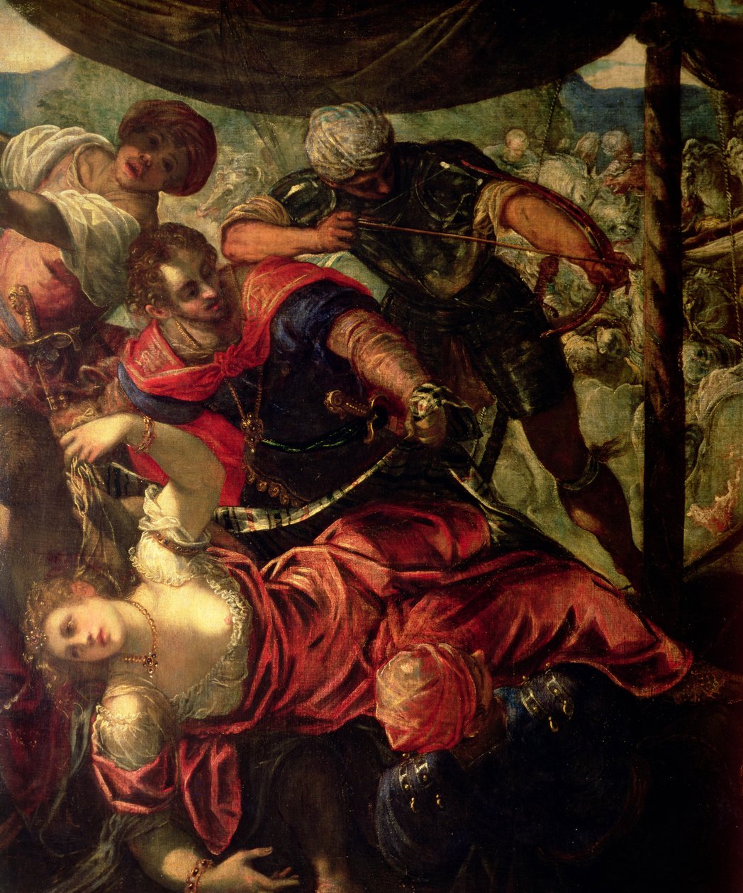 Bataille entre Turcs et Chrétiens, c.1588-89 (détail) - Jacopo Robusti Tintoretto