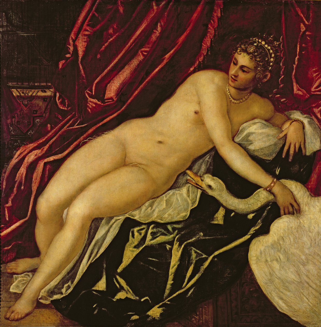 Léda et le cygne, vers 1545-47 (détail) - Jacopo Robusti Tintoretto