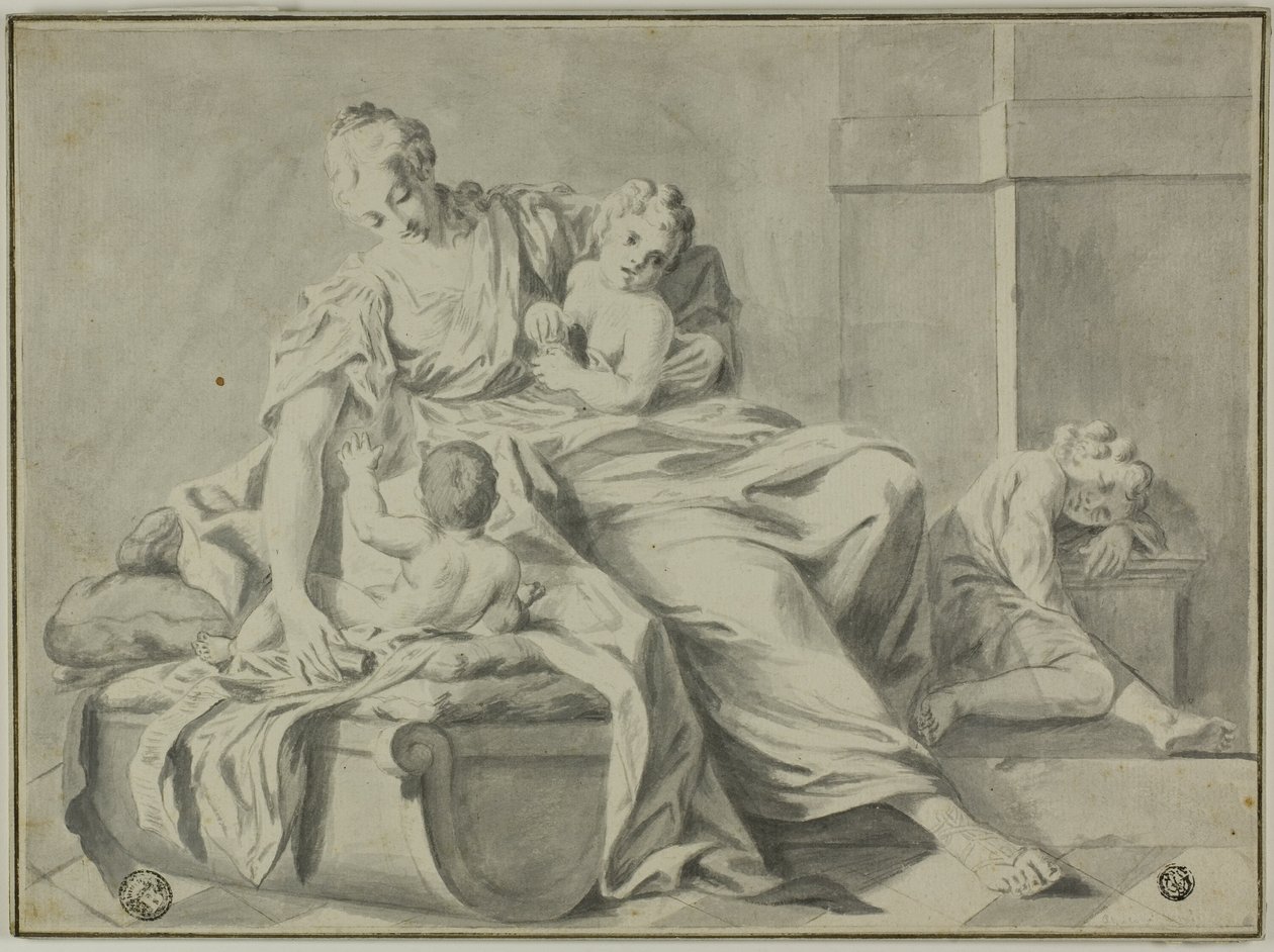 Mère et trois enfants - Jacopo Amigoni
