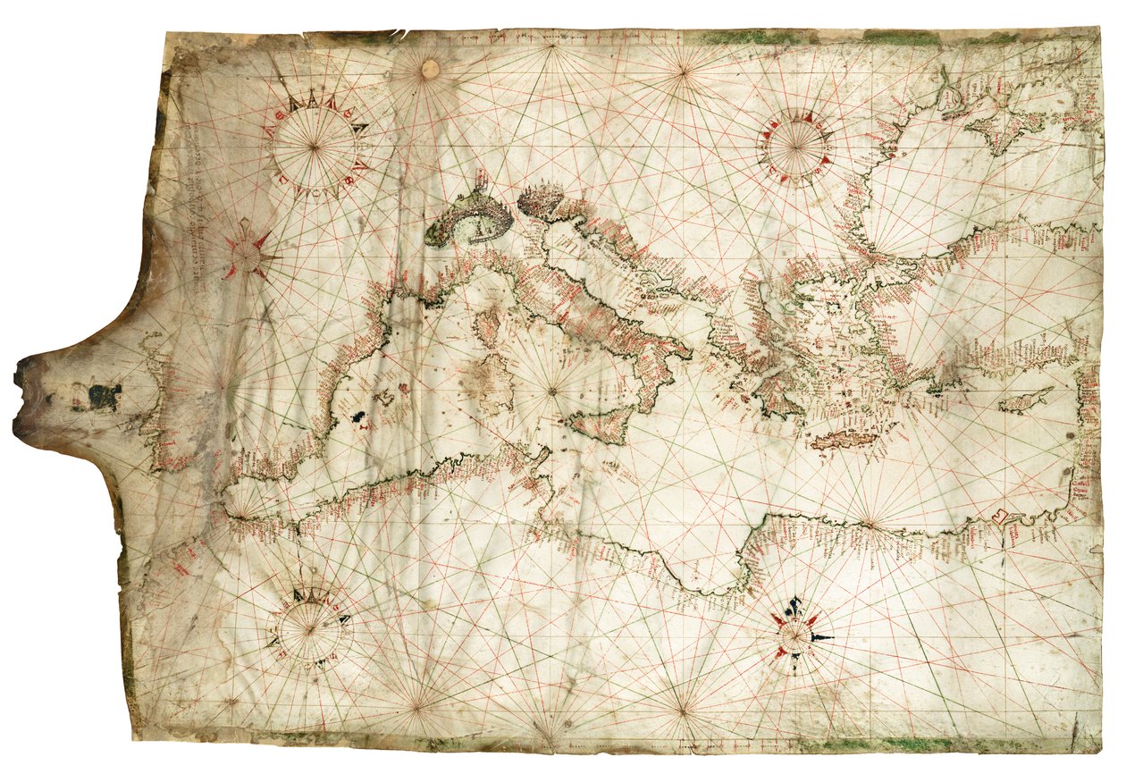 Méditerranée et mers Noires 1546 - Jacopo Vesconte Maggiolo