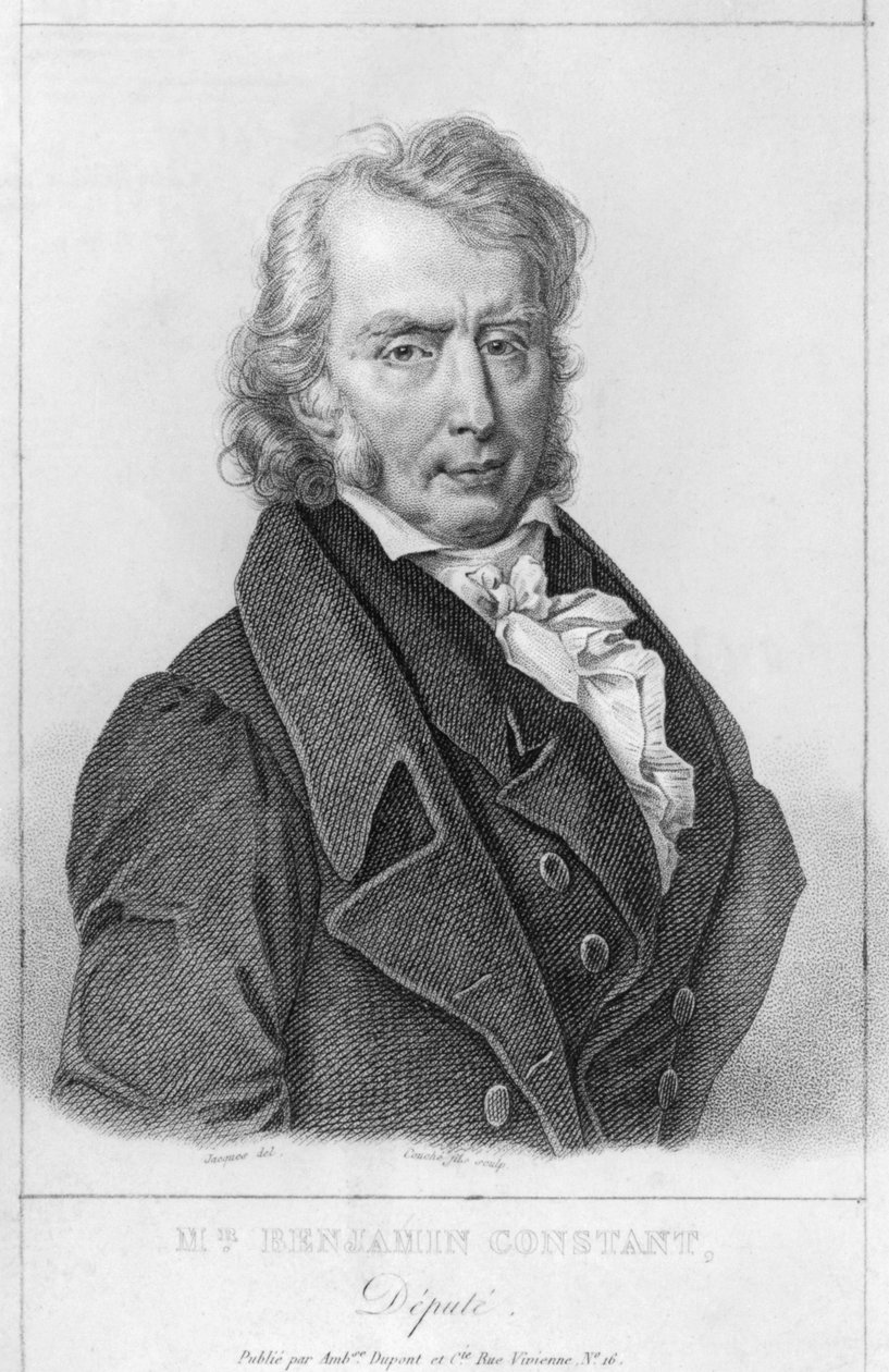 Henri Benjamin Constant de Rebecque (1767-1830) en tant que député, gravé par Louis François Couché (1782-1849) - Jacques