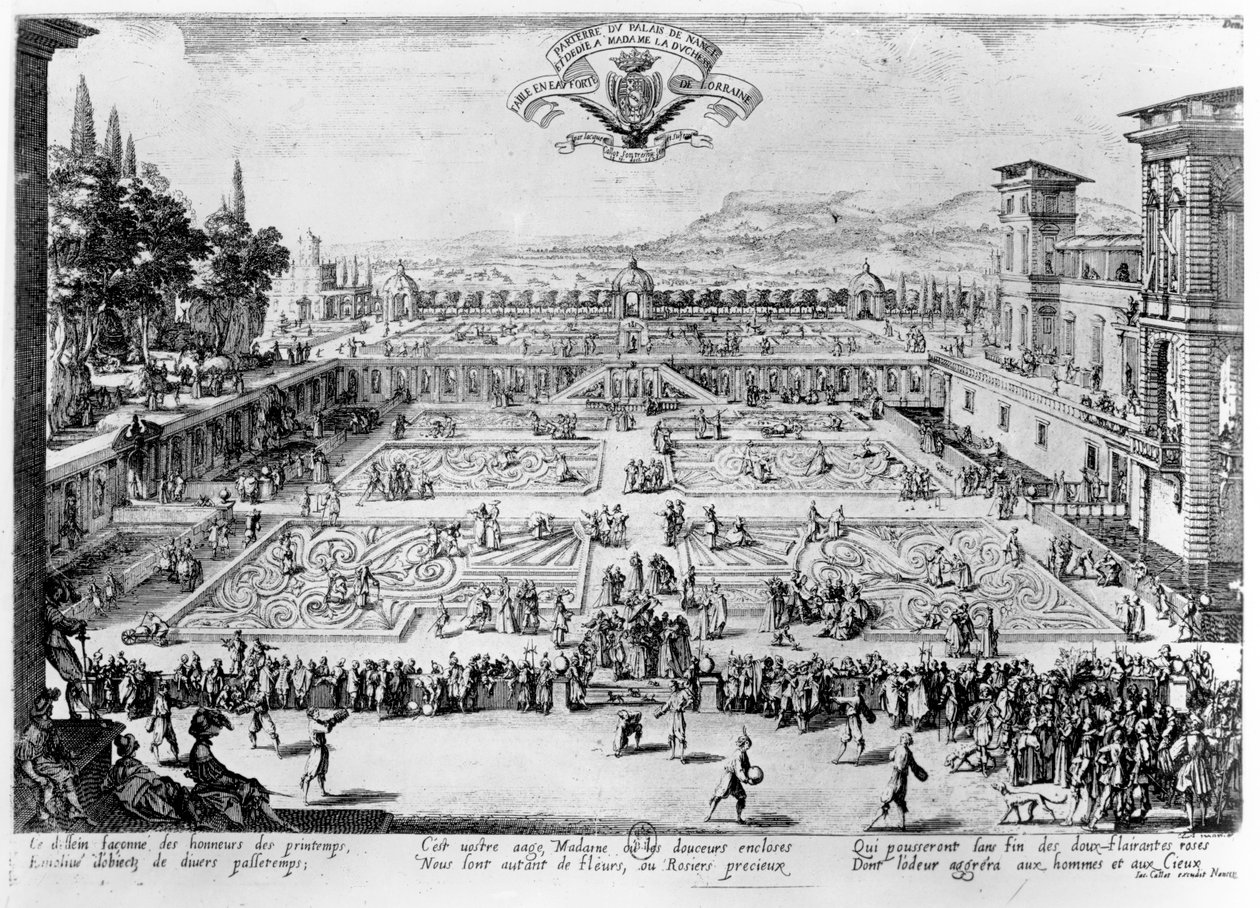 Le Jardin du Palais de Nancy, dédié à la Duchesse de Lorraine, 1624 - Jacques Callot