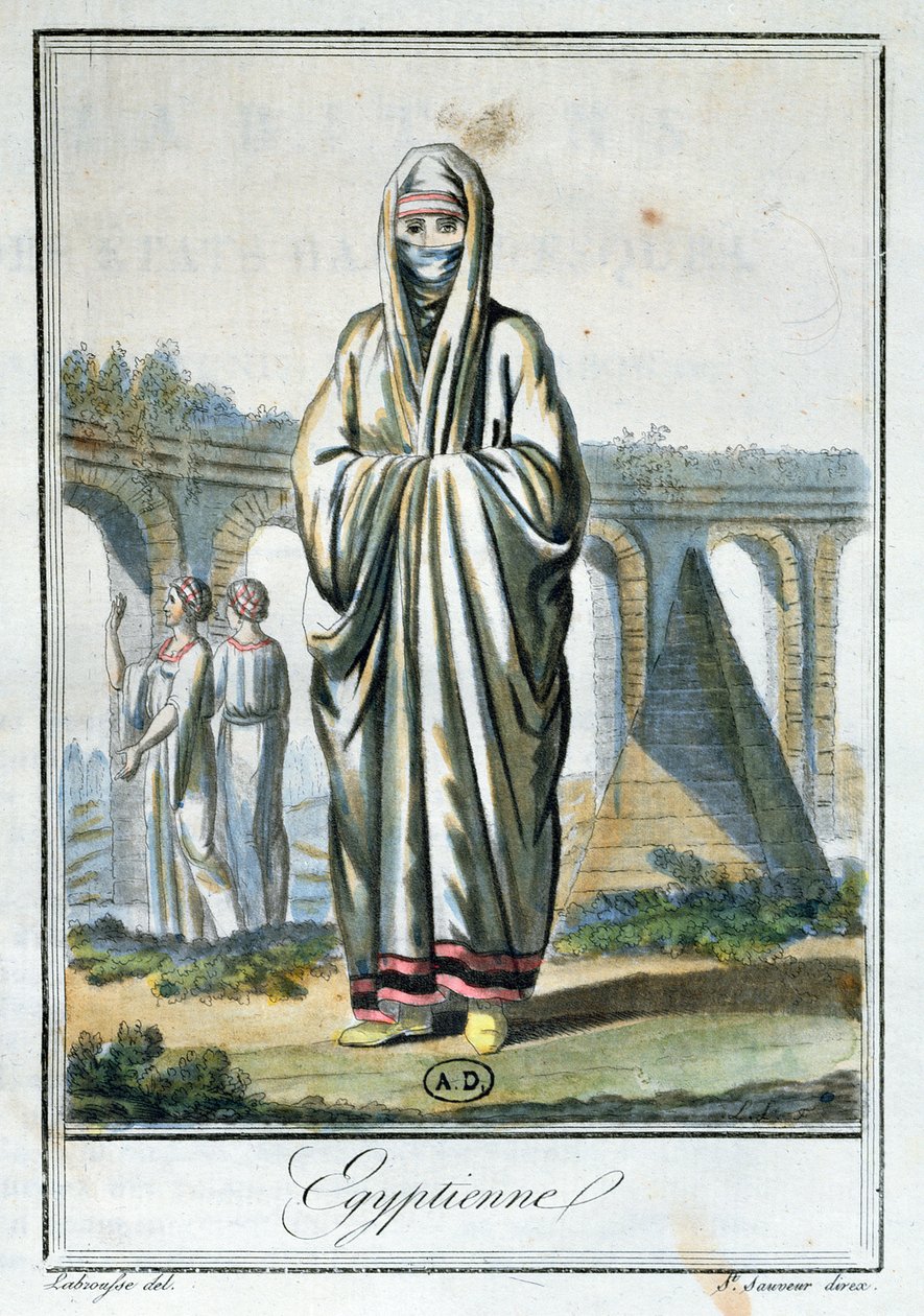 Femme égyptienne portant le tchador, illustration de 