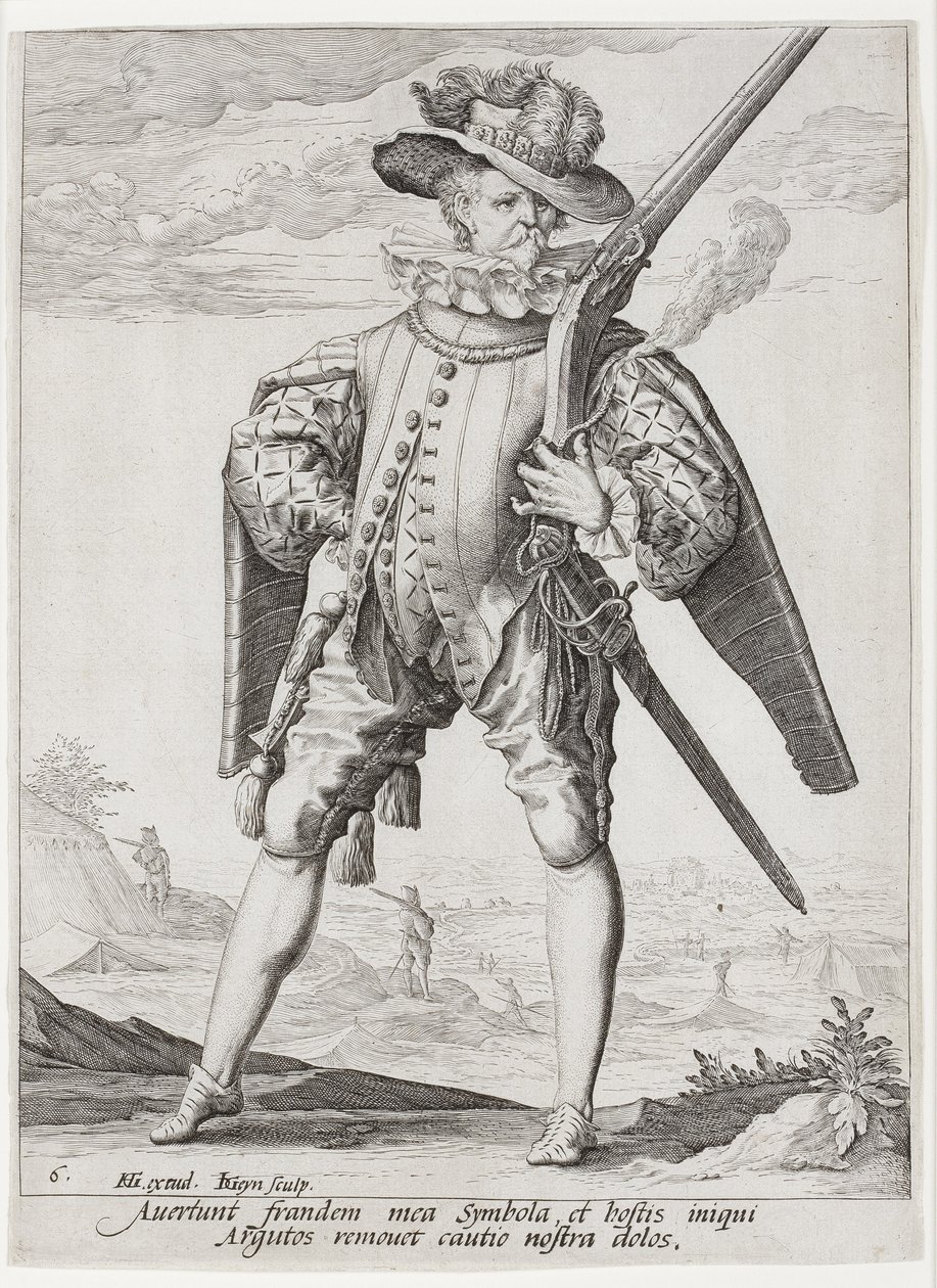 Un mousquetaire, 1587 - Jacques II de Gheyn