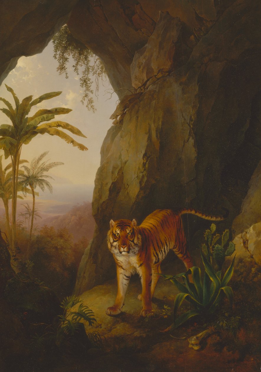 Tigre dans une Grotte - Jacques Laurent Agasse