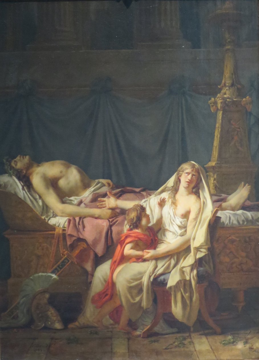 Andromaque pleurant Hector - Jacques Louis David