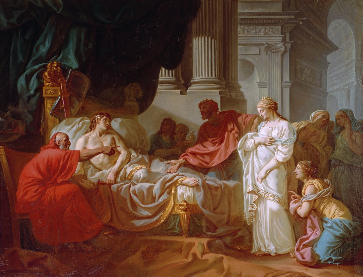 Antiochus et Stratonice, 1774 - Jacques Louis David