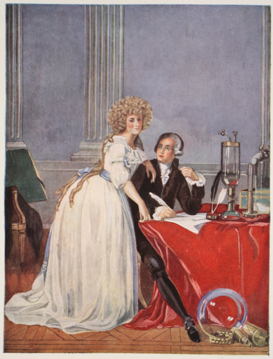 Lavoisier et sa femme, copie par Boris Mestchersky, illustration de 