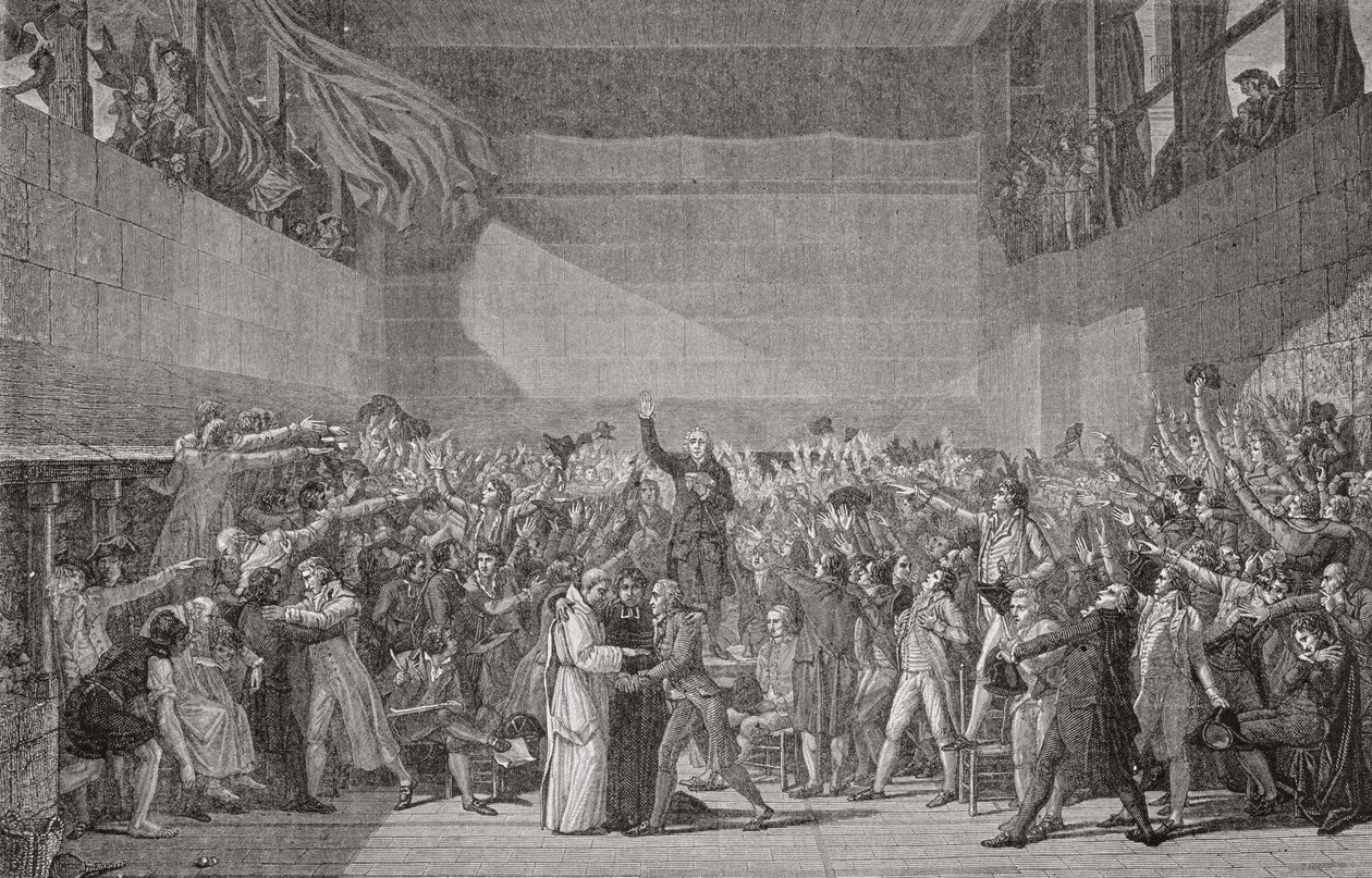 Serment du Jeu de Paume, 20 juin 1789, Révolution française - Jacques Louis David