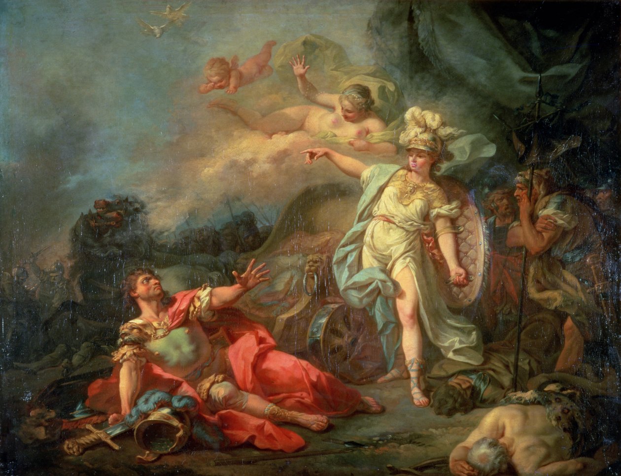 Le combat entre Mars et Minerve, 1771 - Jacques Louis David