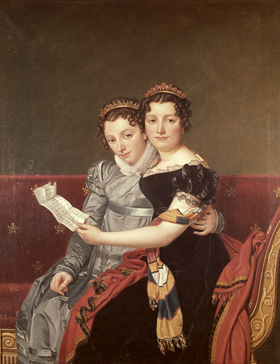 Zénaïde (1801-54) et Charlotte (1802-39) Bonaparte, 1822 - Jacques Louis David