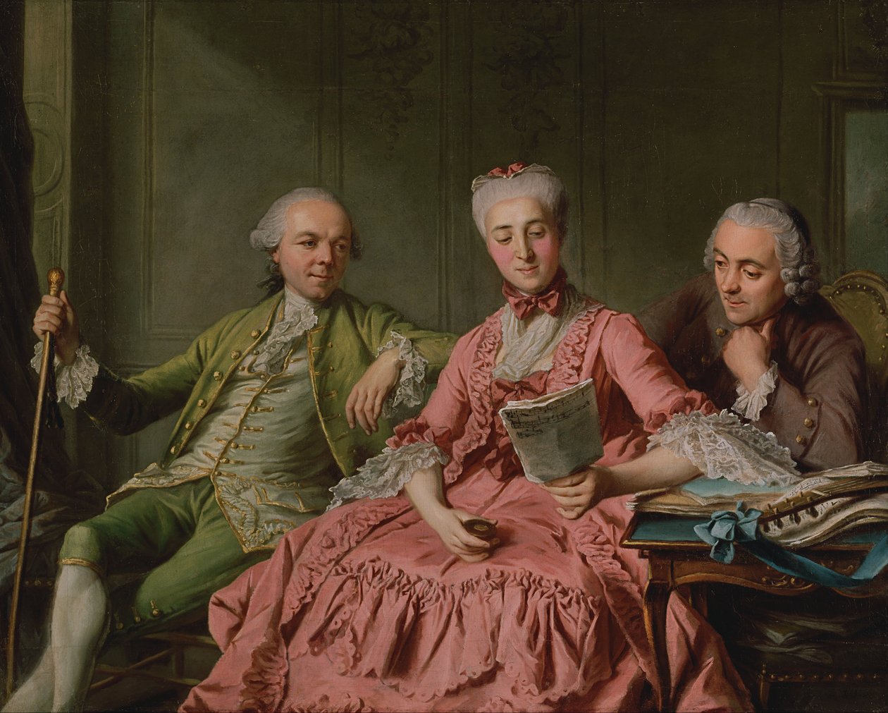 Portrait présumé du Duc de Choiseul et de deux compagnons - Jacques Wilbaut
