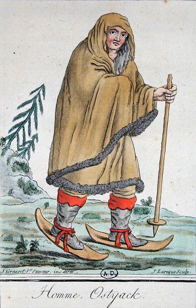 Homme Ostyak sur des skis - Jacques (after) Grasset de Saint Sauveur