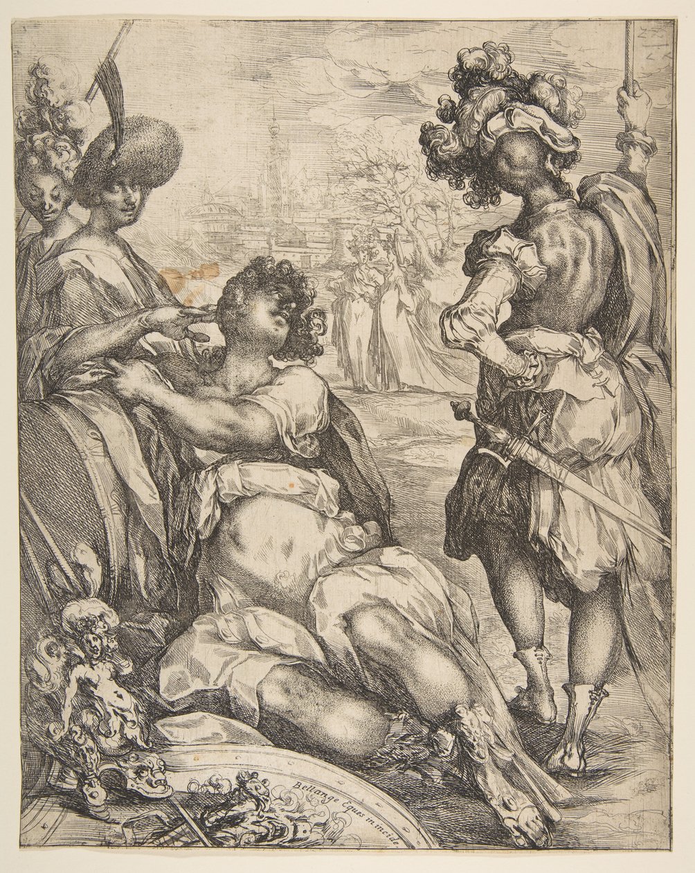 Figures militaires devant une ville, 1595-1616 - Jacques Bellange