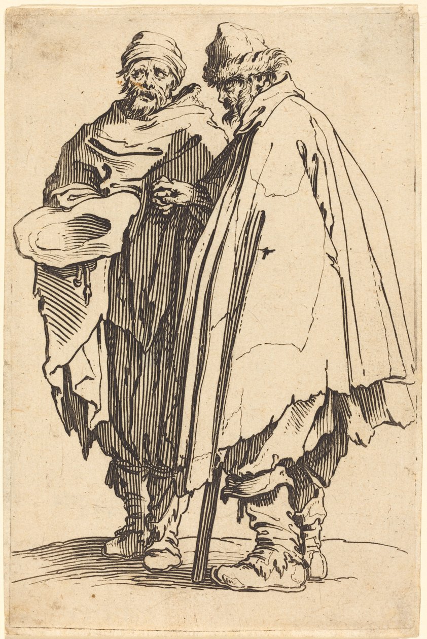 Mendiant aveugle et compagnon - Jacques Callot