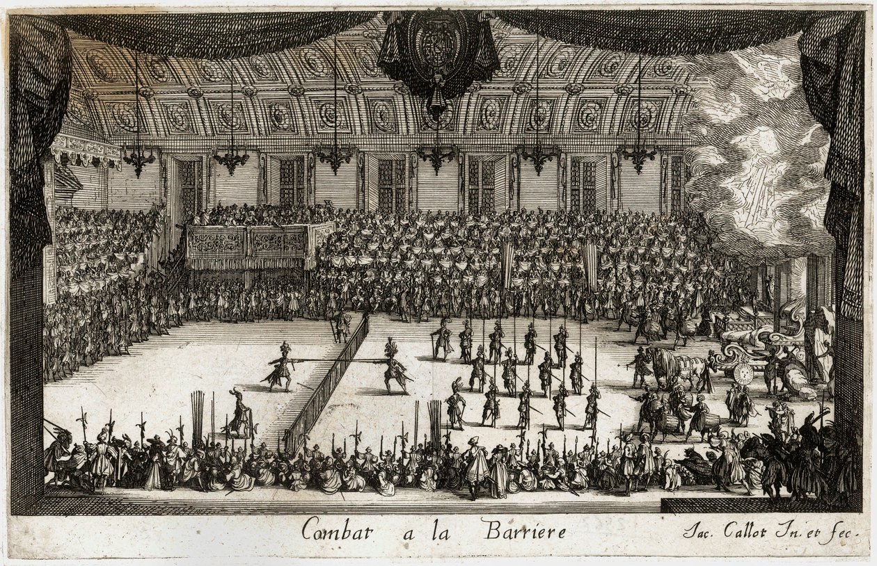 Combat a la barriere : le tournoi ... (gravure) - Jacques Callot