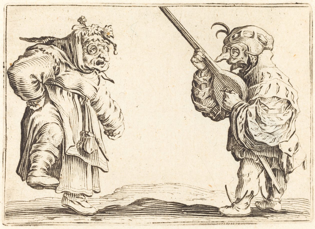 Danseurs avec luth, vers 1622 - Jacques Callot