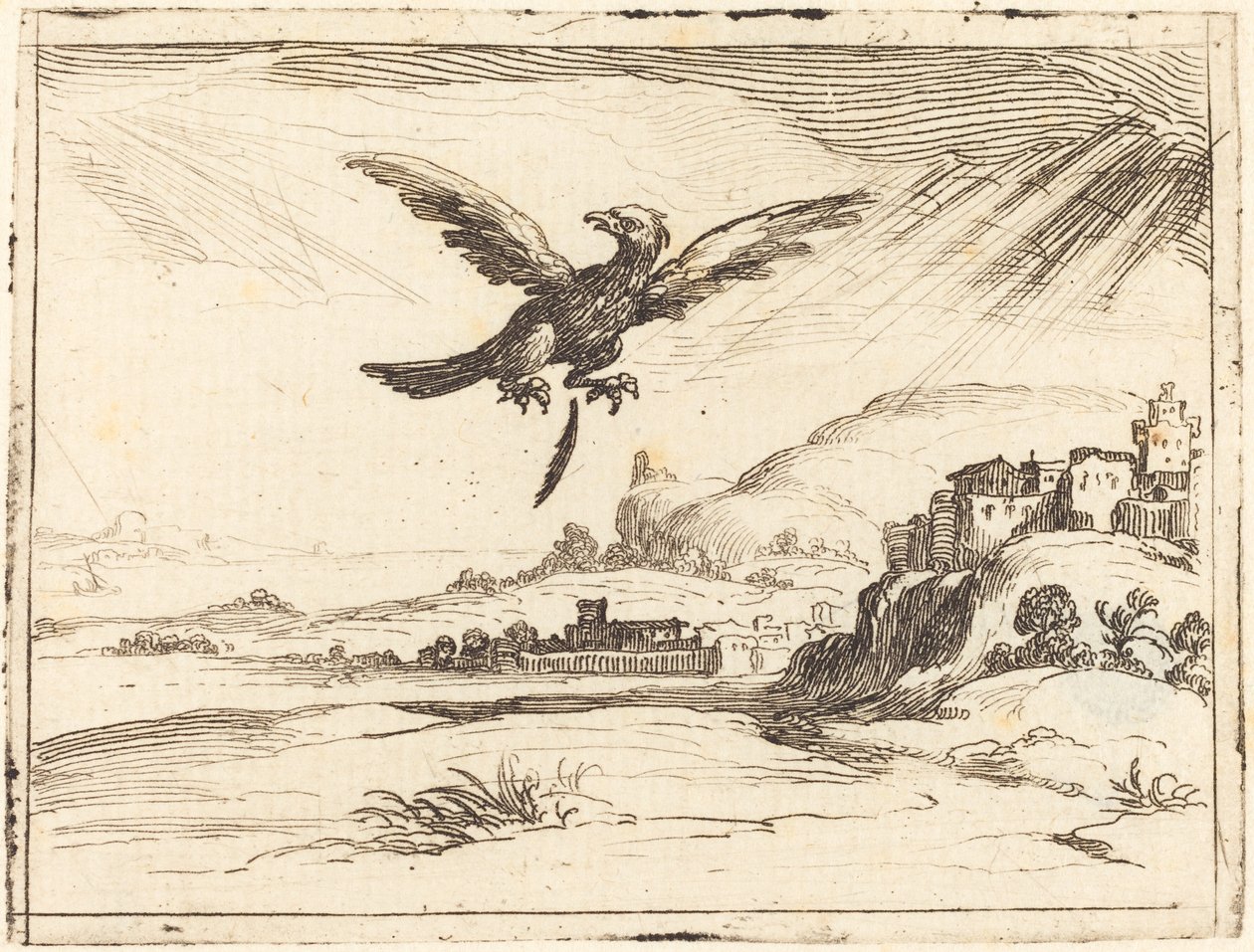 Aigle perdant une vieille plume - Jacques Callot