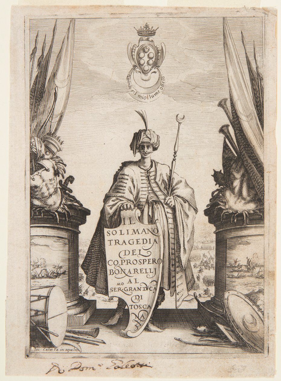 Frontispice de Soliman, deuxième état - Jacques Callot