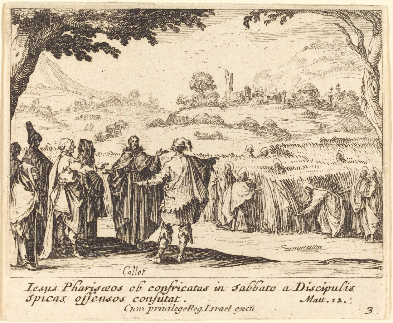 Jésus avec les pharisiens - Jacques Callot