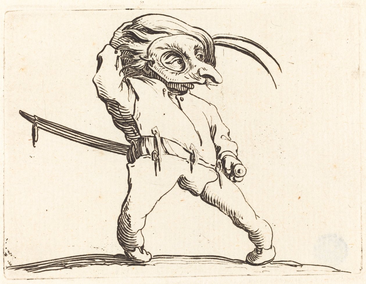 Homme Masqué avec les Pieds Tordus - Jacques Callot