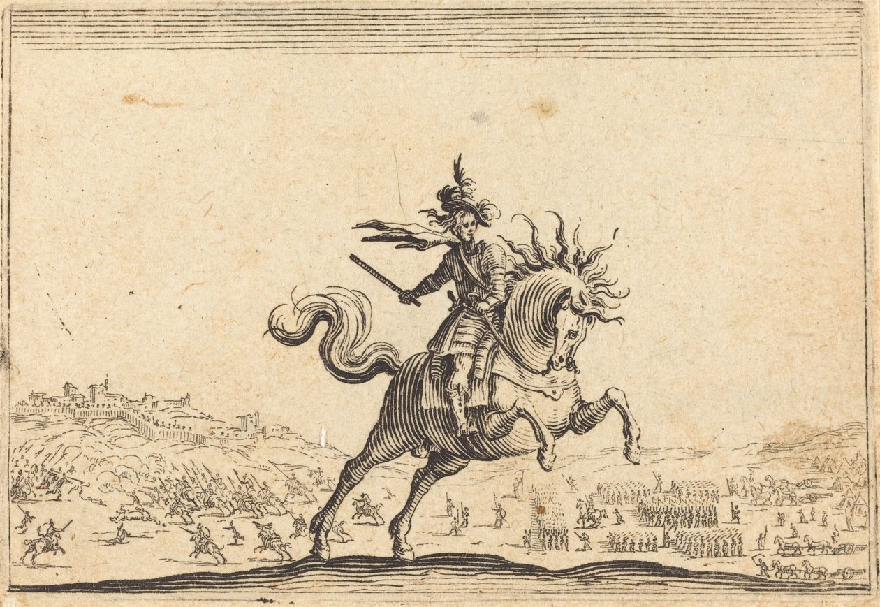 Commandant militaire à cheval, c. 1622 - Jacques Callot