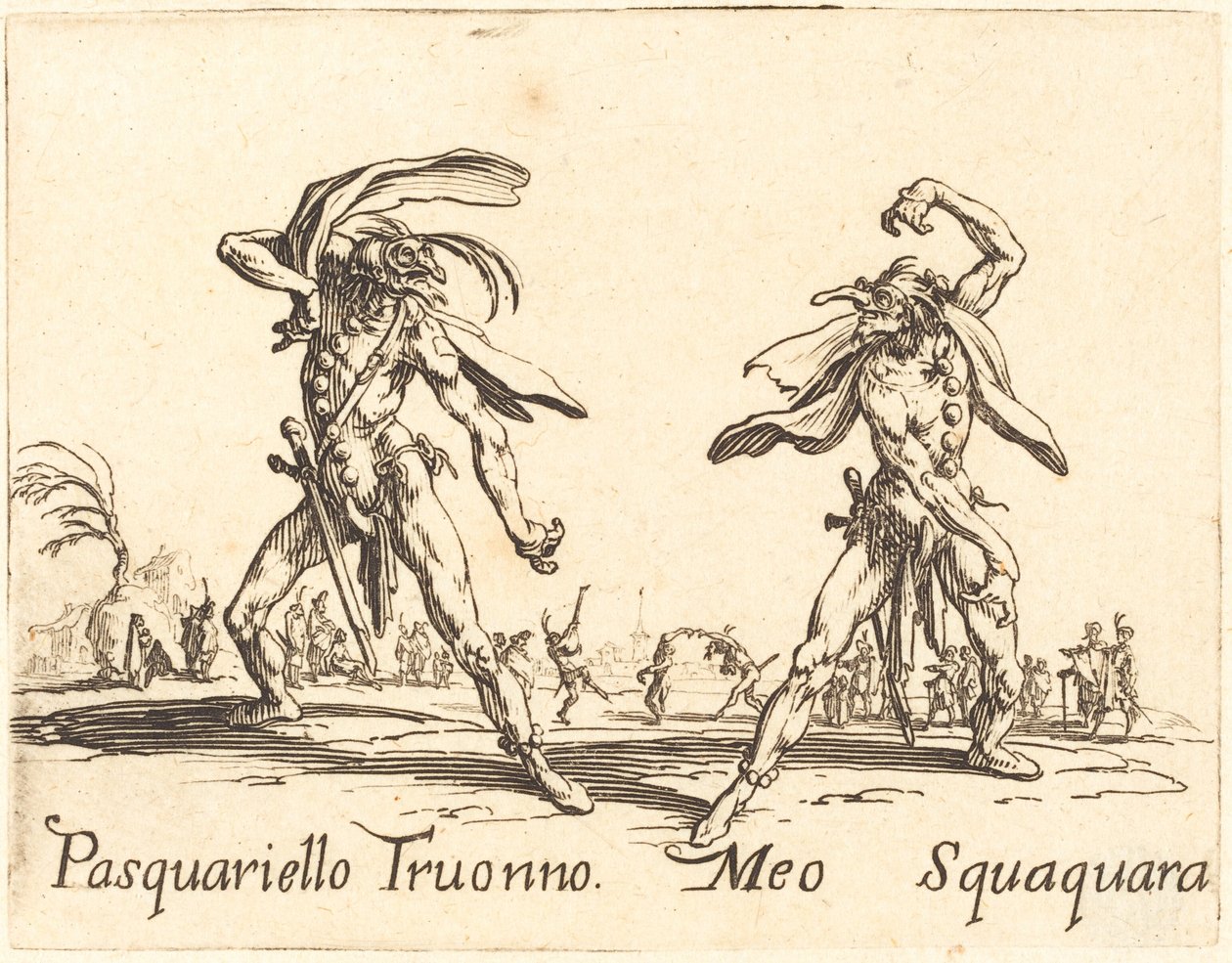 Pasquariello Truonno et Meo Squaquara - Jacques Callot
