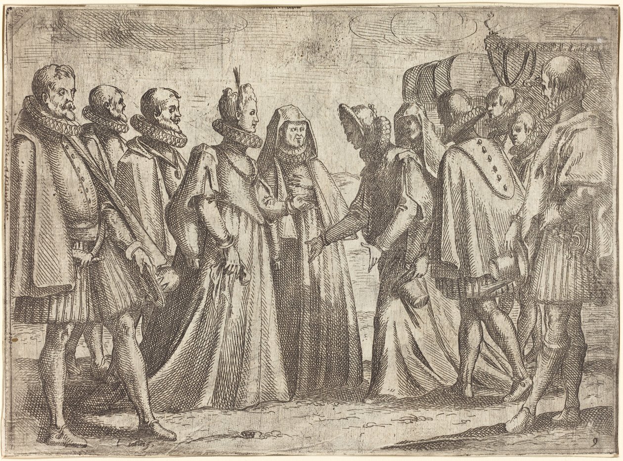 Réception à Mantoue [recto] - Jacques Callot