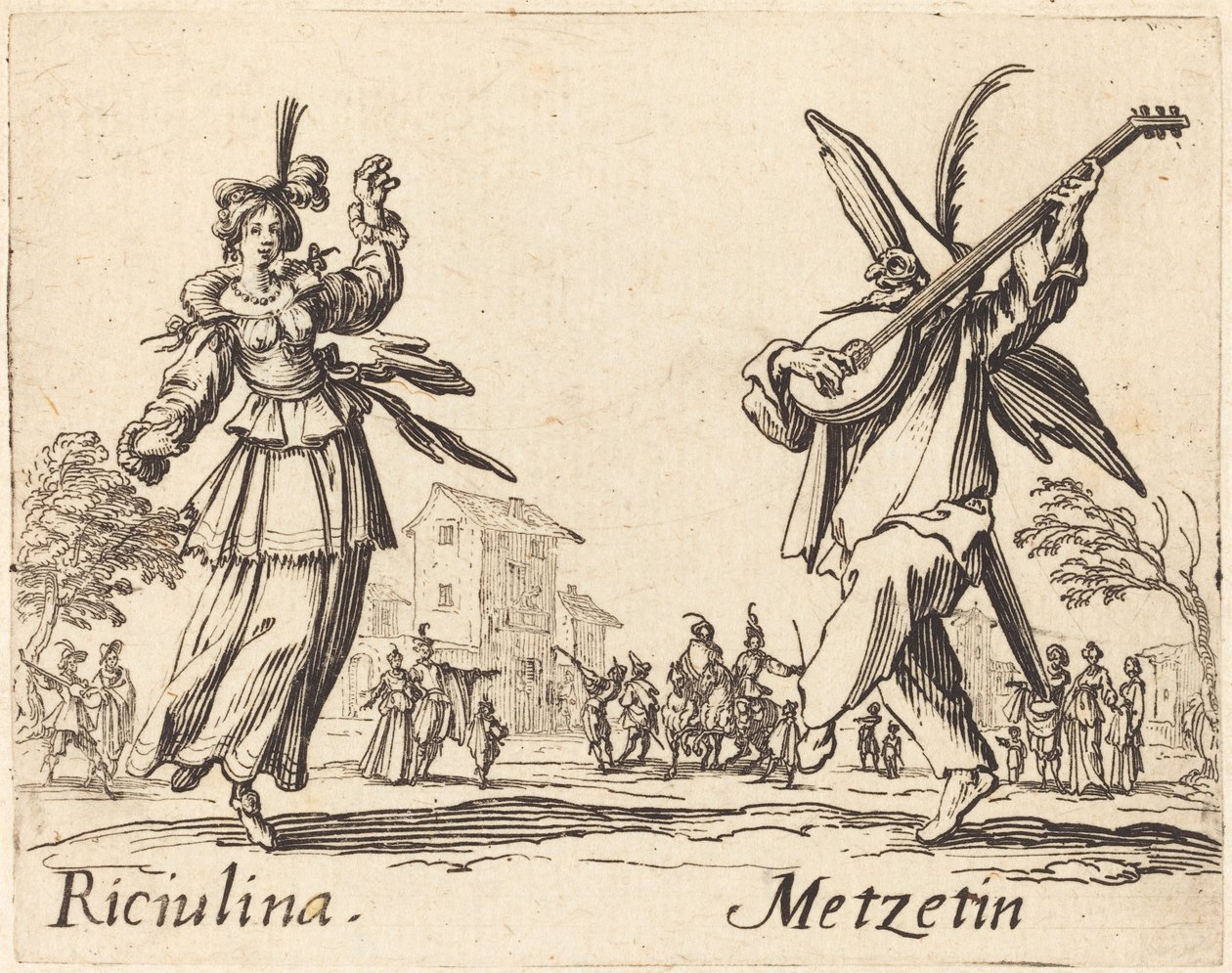 Riciulina et Metzetin - Jacques Callot