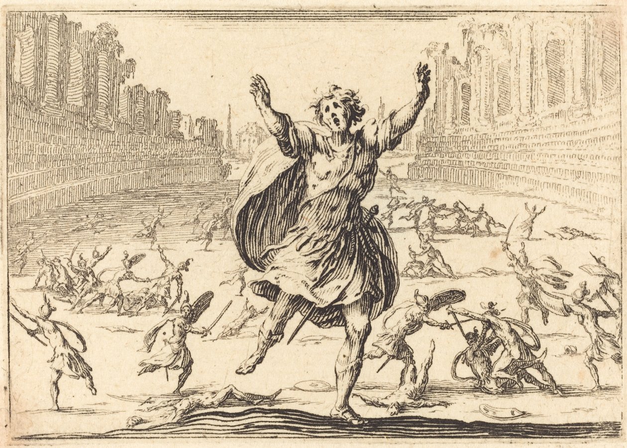 Escarmouche dans un cirque romain - Jacques Callot