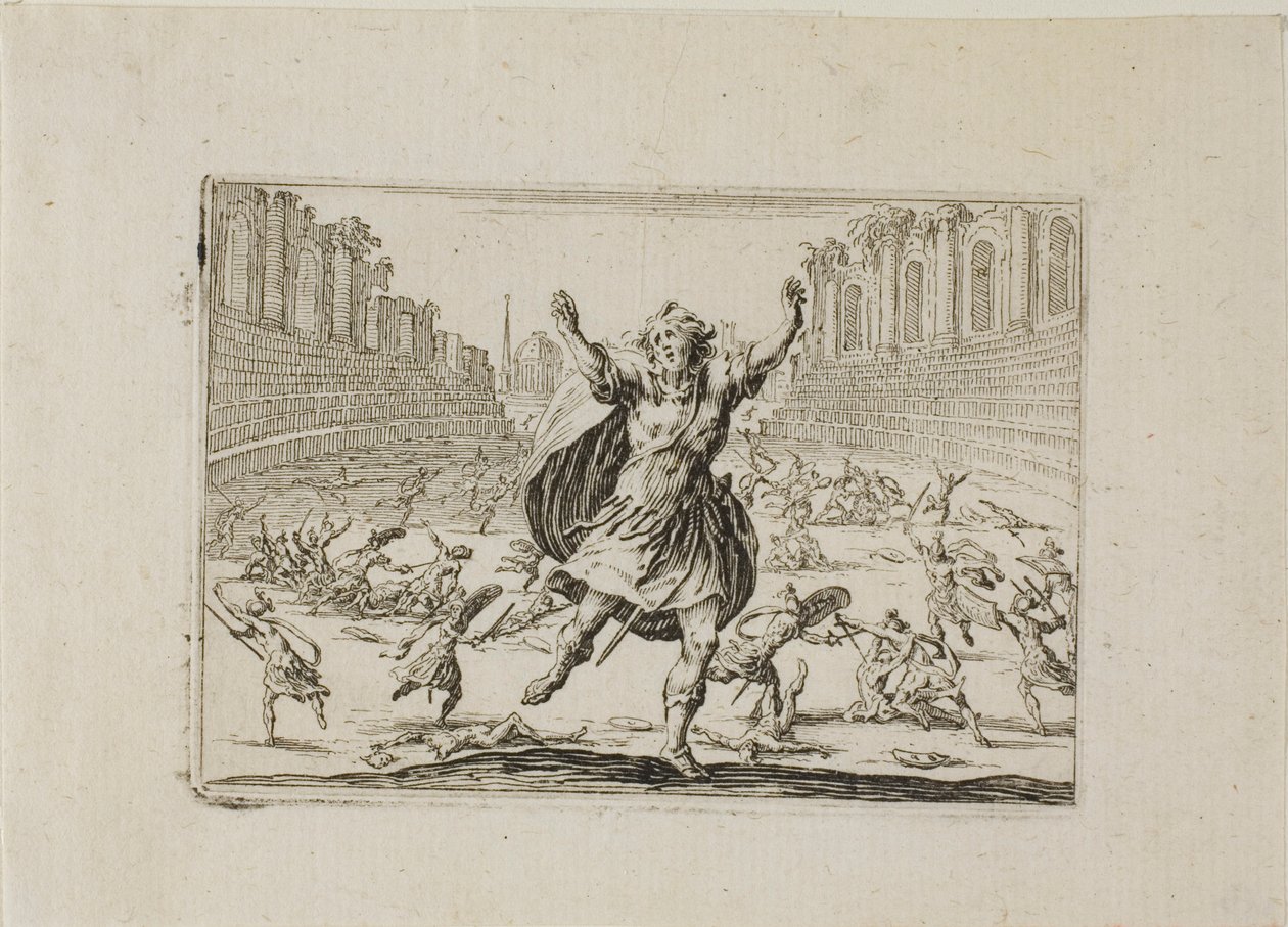 Escarmouche dans le cirque, des Caprices - Jacques Callot