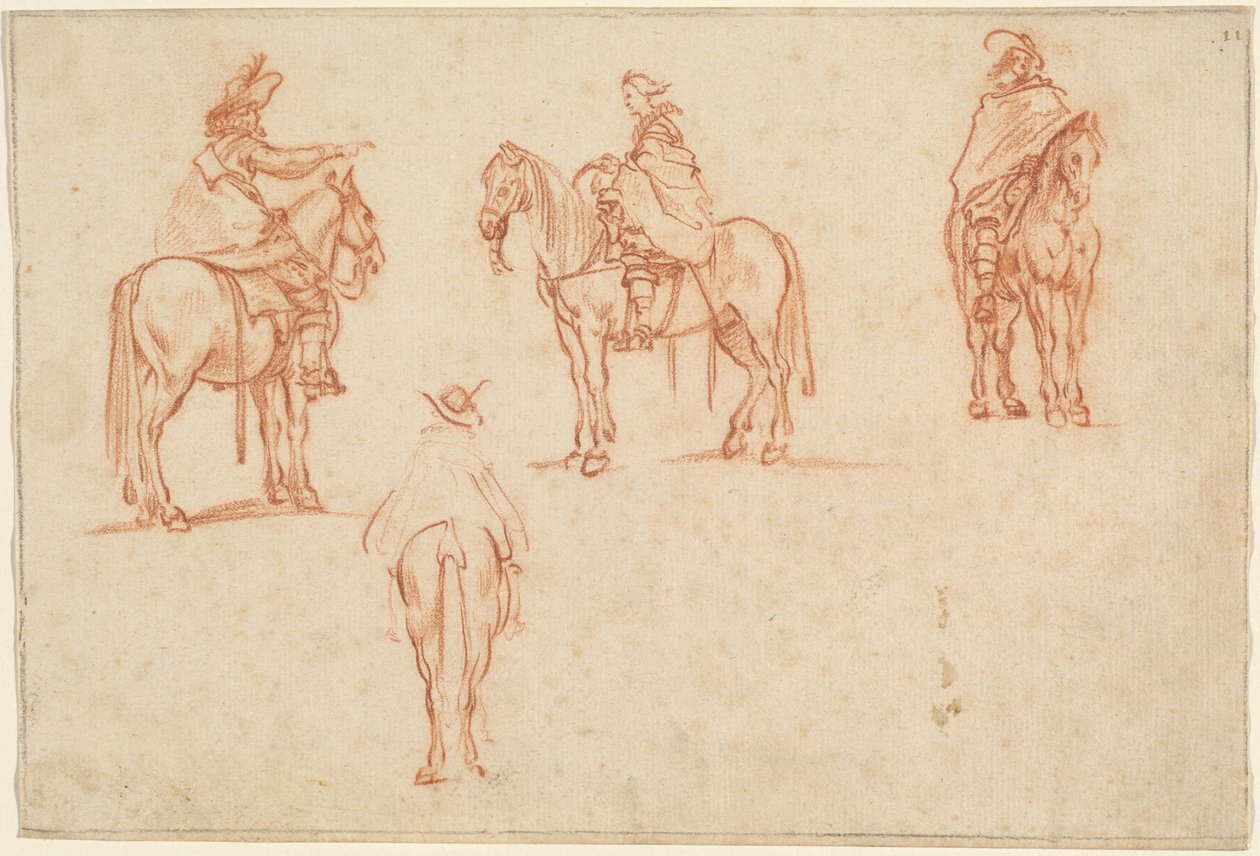 Étude de quatre cavaliers - Jacques Callot